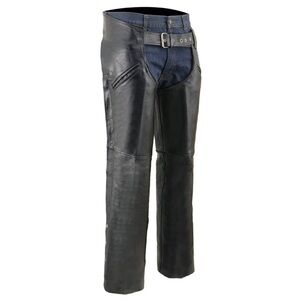 Men's Black Leather Riding Pants